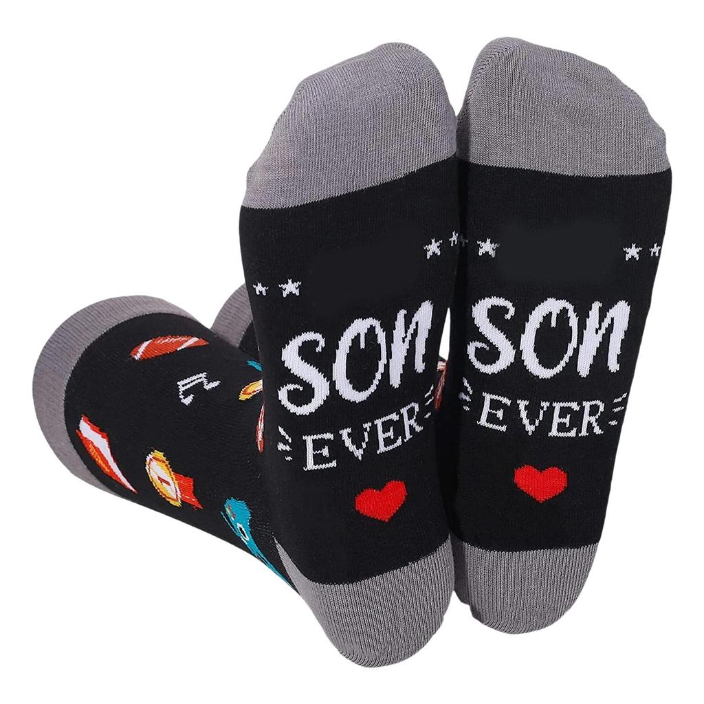 Festives Best Ever Themed Cotton Socks for Women Men Funny Crew Socks For Christmas Birthday Holiday Family Gifting
