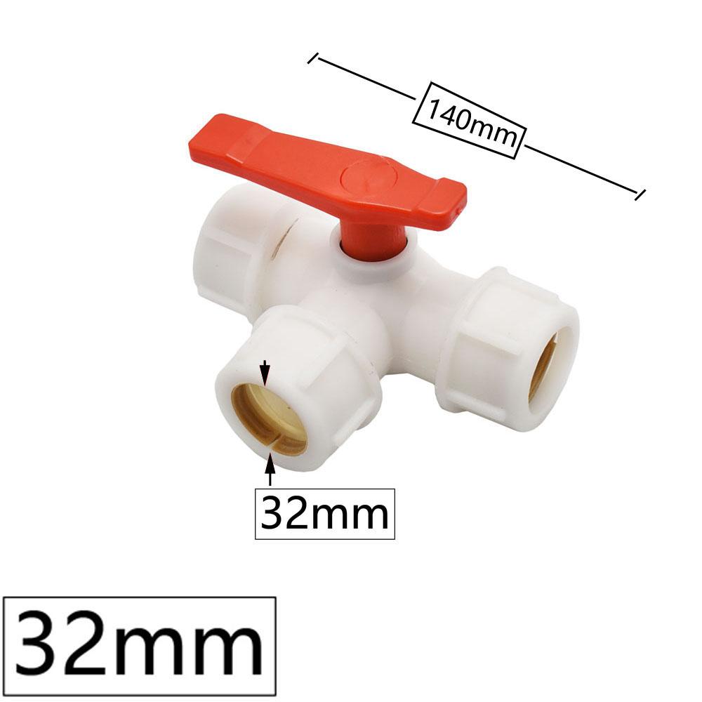 20/25/32/40/50/63mm PE Tube Connector Fitting Tee Water Splitter Tap Coupler Quick Valve Irrigation Plumbing Coupler
