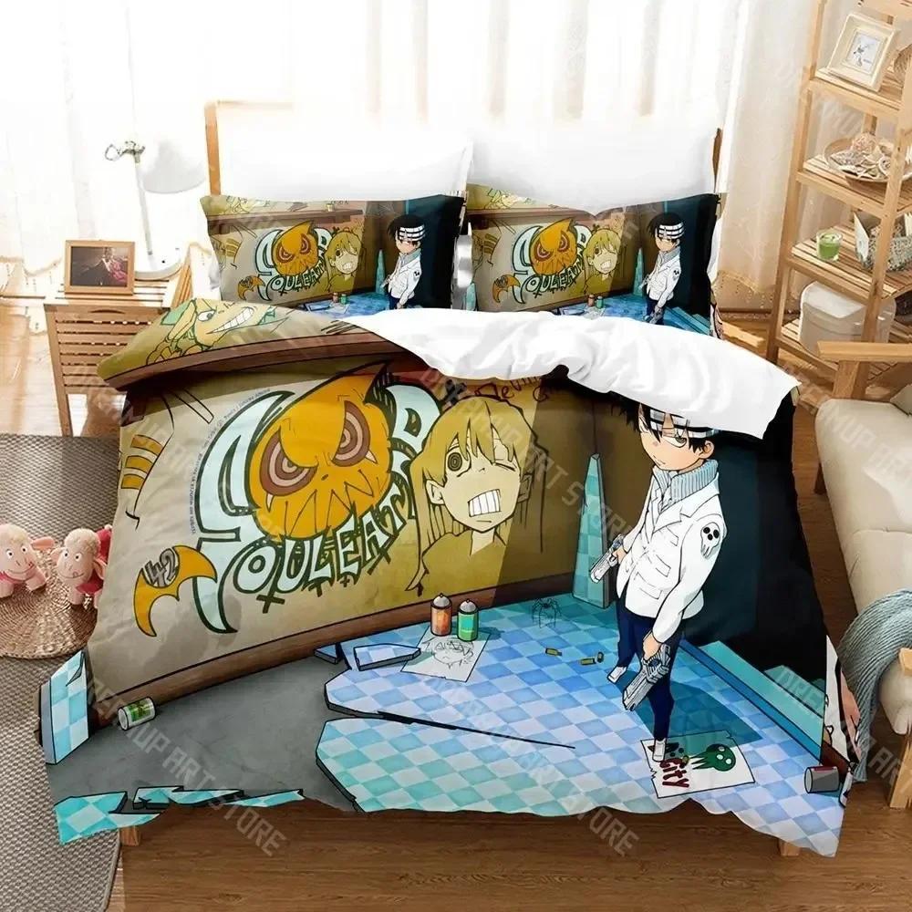 3D Print Soul Eater Bedding Set Single Twin Full Queen King Size Bed Set Adult Kid Bedroom Duvet cover Sets Home Textiles