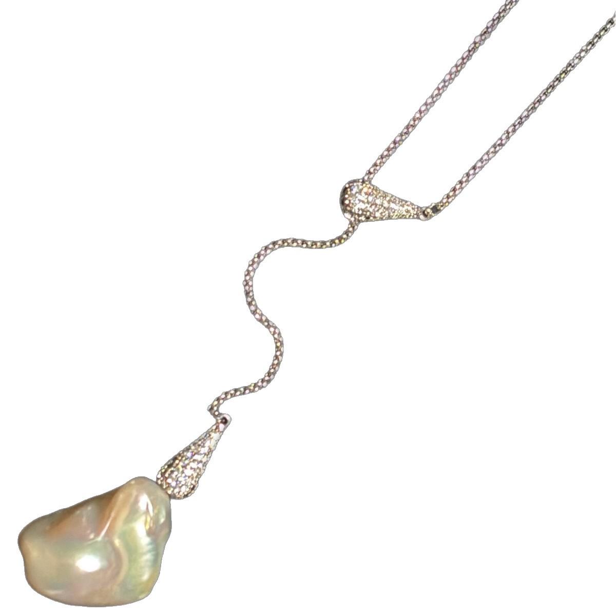 

Baroque Pearl Sweater Chain, Light Luxury Y Tassel Necklace, Simple and Luxurious Feel, Collarbone Chain, Sweater Chain, Niche Necklace