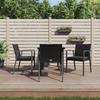 VidaXL Ensemble à manger de jardin 5 pcs coussins résine tressée acier 3186988