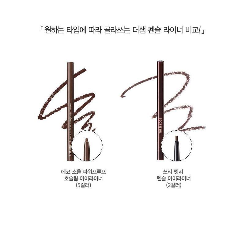 The Saem 3 Edge Pencil Eyeliner - 2 Colors