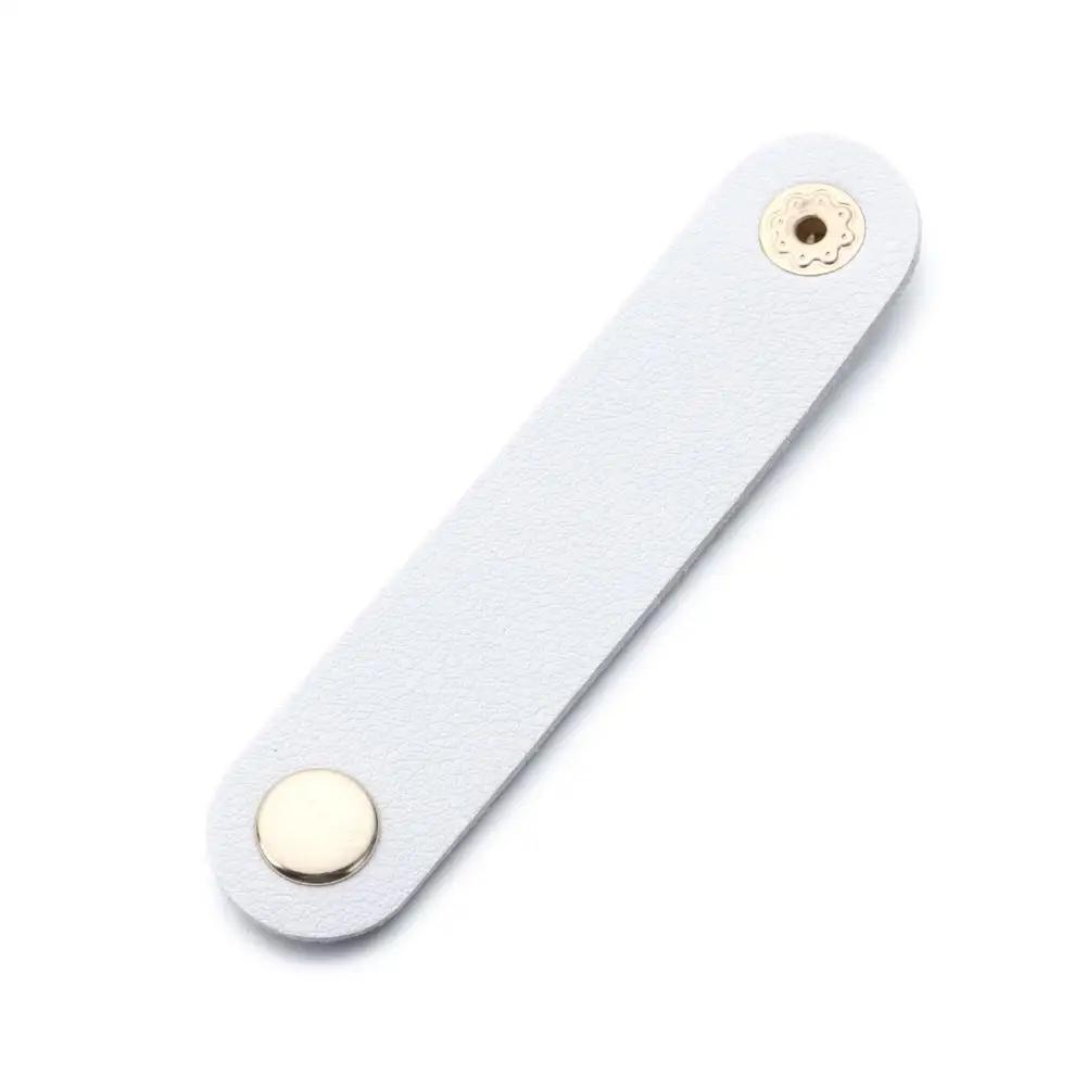 1Pcs Leather Cable Winder Wire Ties Cord Organizer Cable Strap Tie Wrap Cord Management Holder Keeper Earphone Wrap