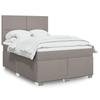 Vidaxl Letto Continentale Con Materasso, Taupe, Tessuto, 140X200 Cm