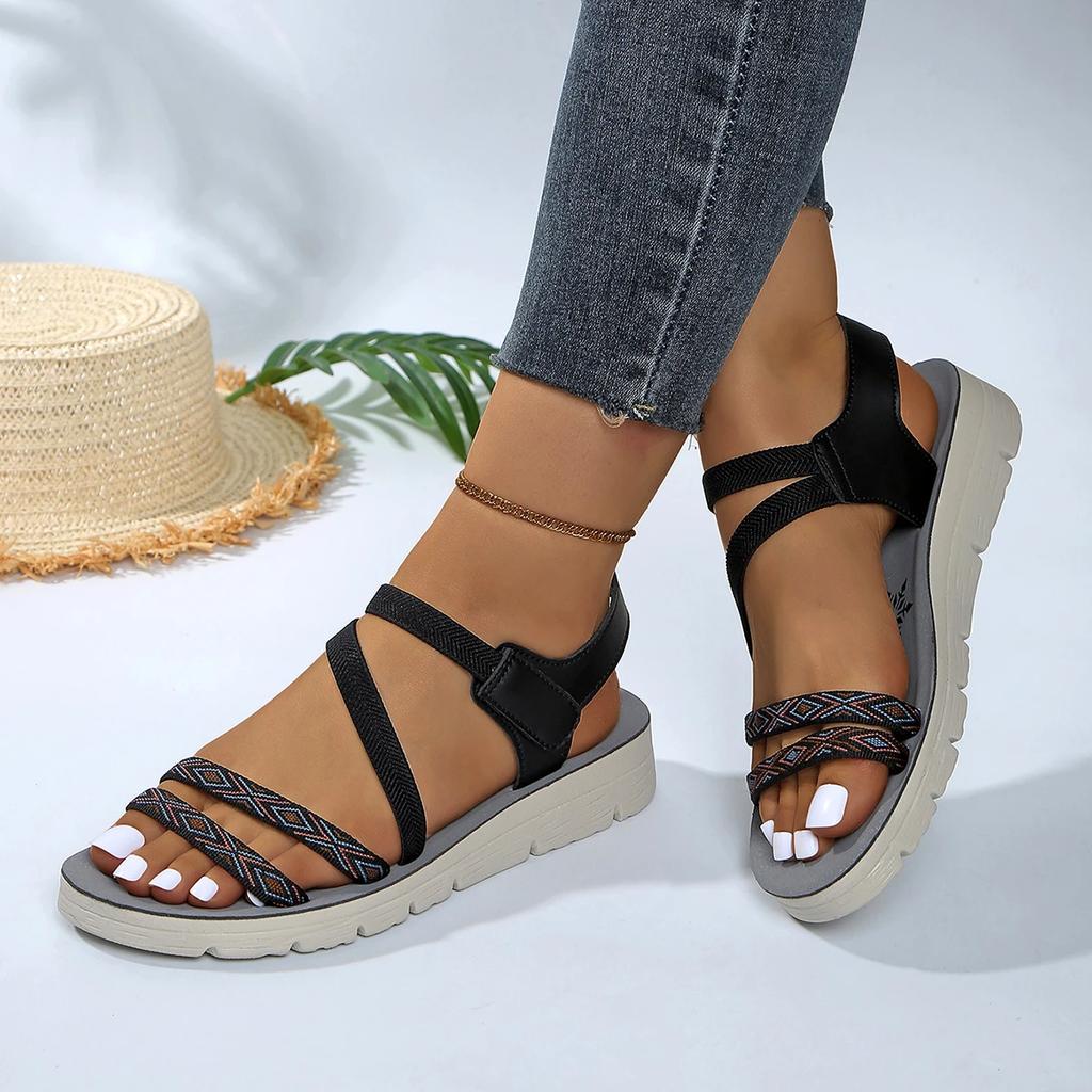 Fashion Women Sandals Summer New Comfortable Elegant Outdoor Casual Shoes for Women Fashion Thick Soled Lightweight Breathable Sandals