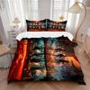 3Pcs Nighttime Urban Adventure Bedding Set Soft Fabric Duvet Cover Pillowcases Christmas Xmas Halloween Gift 1 Duvet Cover 2 Pillowcase S160