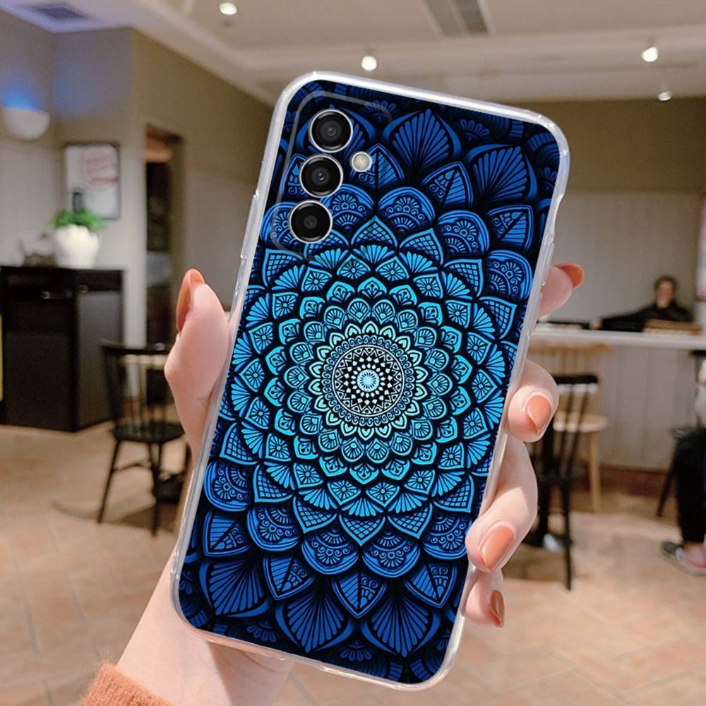 Hamsa Hand Of Fatima Art Phone Case For Samsung S24,30,21,22,23,20 FE,lite,PIus,Ultra,5G,Note,9,10 Transparent Cover