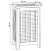 Laundry Basket Natural 35 x 25 x 60 cm Solid Teak Wood
