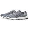 New Adidas Pure Boost 2017 Cushioning, Slip Resistant, And Abrasion Resistant Low Top Running Shoes Unisex Gray White BA8900
