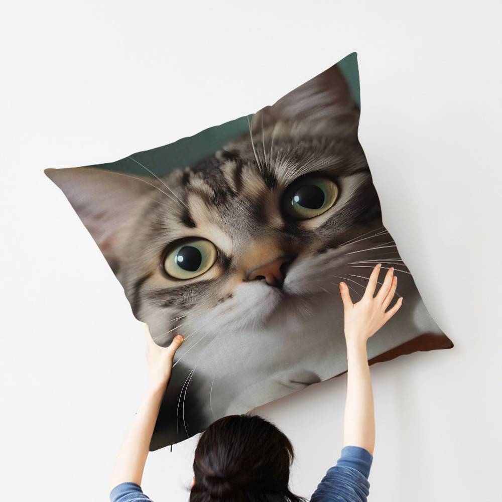 Cat Cute Kitten Stitch Lucky Dragon pillow cover sofa cushion cover home room decoration children gift