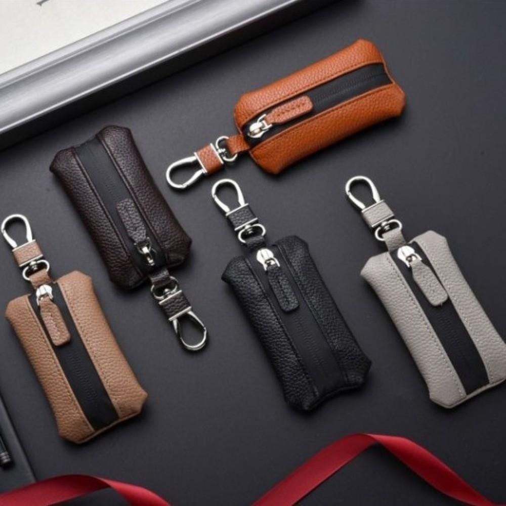 Luxury Car Key Bag Large Capacity Keychain Holder Universal Leather Key Case  Unisex