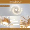 Modern LED Ceiling Light,28 Heads Gold Flush Mount Ceiling Lamp Acrylic Lampshade Chandelier, for Children's Room, Bedroom, Living Room