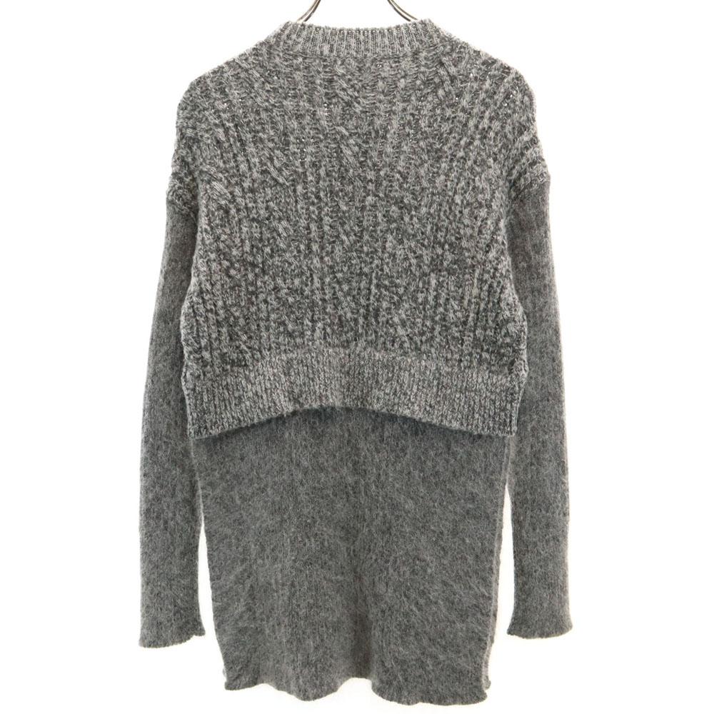 Stella Mccartney Fabriqué en Italie Pull superposé à manches longues 36 tricot gris Femme Occasion