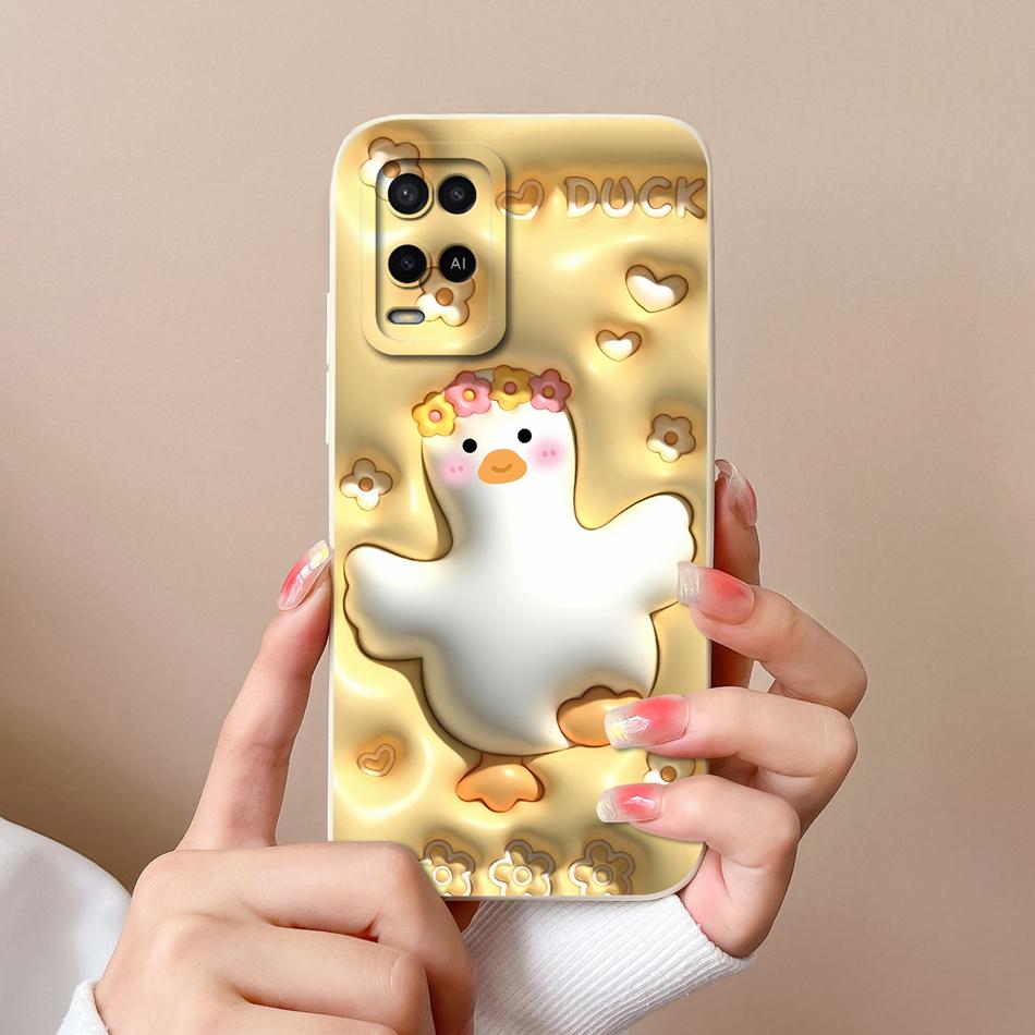 For Oppo A54 A54S Case Simple Cute Design Full Protection Phone Housing For Oppo A 54 4G Back Cover Soft Liquid Silicone Fundas