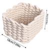 Square Cotton Rope Woven Storage Baskets Hand-woven Desktop Sundries Organize Key Cosmetics Storage Bins Organizer Box