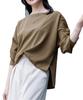 Yours Boat Neck Dolman Sleeve Pullover BDXU1550 Women's L Olive