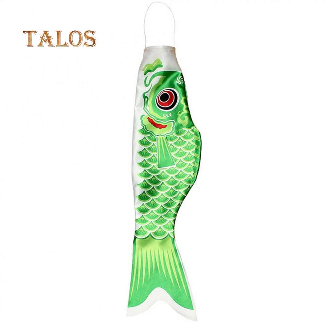 

100/70/55/40 см японский стример с карпом коинобори, флаг, детский день, ветроуказатель, спорт 100cm зелёный