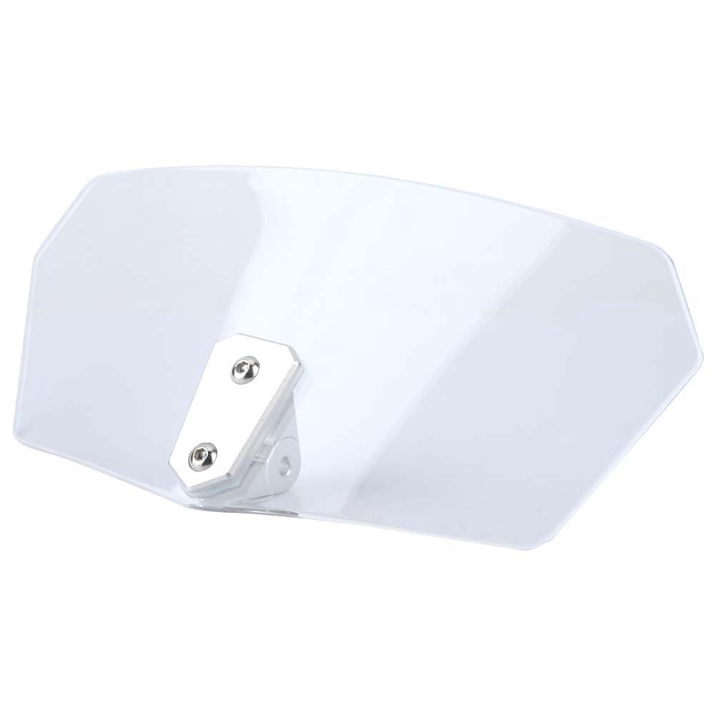 Universal Motorcycle Adjustable Windscreen Wind Deflector Windshield (Transparent)