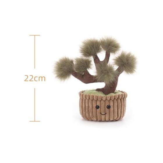 Apricot Lamb Potted Pine Tree Plush Toy, Soft and Cute, Fluffy Potted Pine Tree for Boys and Girls 22cm
