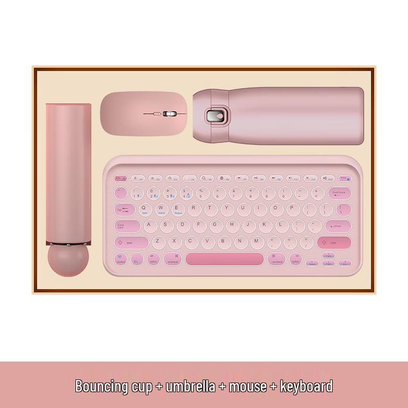 Cherry Blossom Pink Insulated Mug & Tech Accessory Gift Set