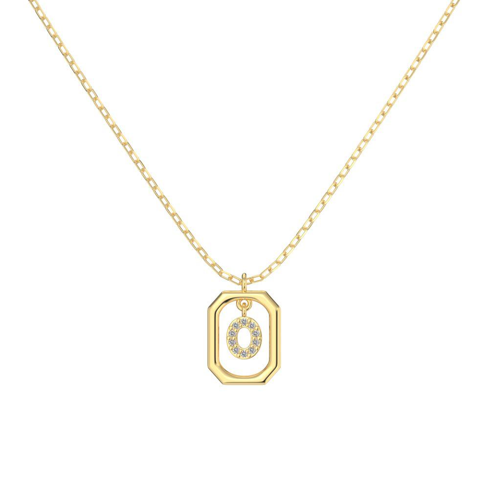 925 Silver Alphabet Pendant Necklace with Zircon Detailing - Women's Elegant & Unique Design