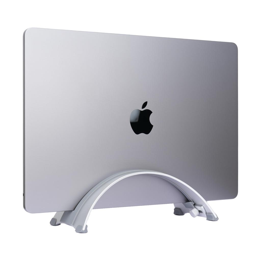 Psitek Adjustable Vertical Laptop Stand 6061 CNC Precision Anodized Fits up to Ventilated Silicone Pad - Aluminum, Machined, Finish, 17" Laptops,