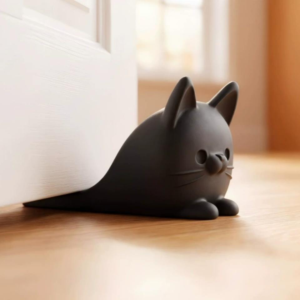 Cute Cat Door Stopper, 3D Printed Door Wedge Stopper for Bottom of Door, Non-Slip Door Holder, Decorative Stop for Bedroom