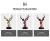 Luxurious Deer Ornament - Decorative Resin Craft for Office, Living Room, or TV Cabinet.