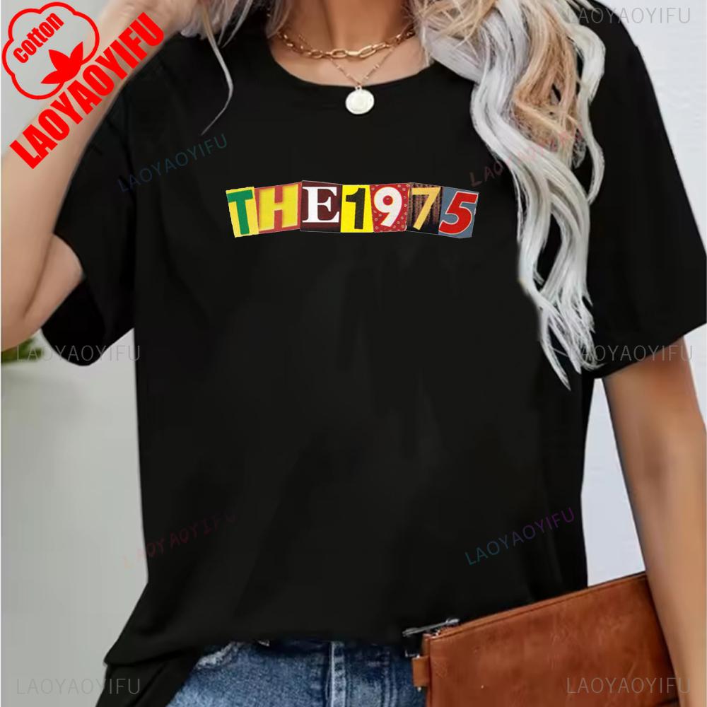 Vintage 1975 Funny 50Th Birthday Gifts 50 Years Old Retro Print T-Shirt Short Sleeve Crew Neck Casual Top for Summer & Spring