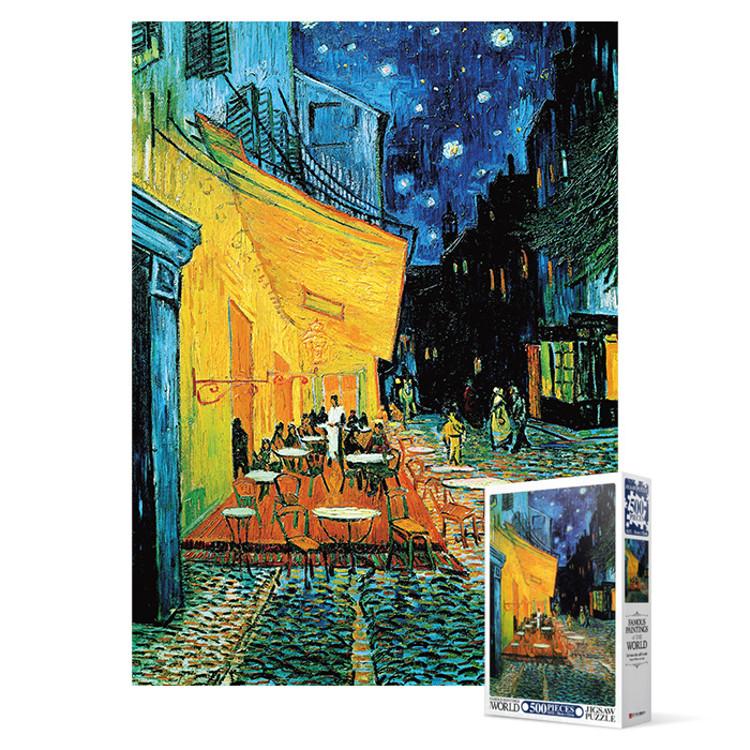 500 Piece Jigsaw Puzzle - Cafe Terrace at Night, populärt koreanskt pussel