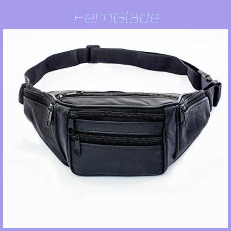 Borsello da vita impermeabile alla moda con tasche con cerniera multi-organizzate