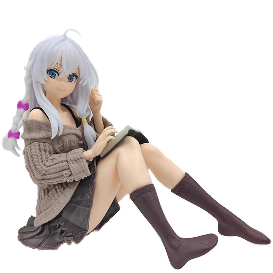 THE JOURNRY OF ELAINA Anime Figure Elaina Action Figures Desktop Cute Decorations Simple Style Kawaii Girl Japanese Dolls 10cm