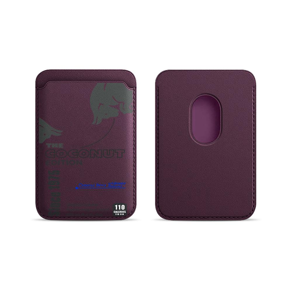 Retro Energy Drink Label Bull Leather Phone Wallet Case For Magsafe Magnetic Card Holder Slim Back Pocket Durable Cover