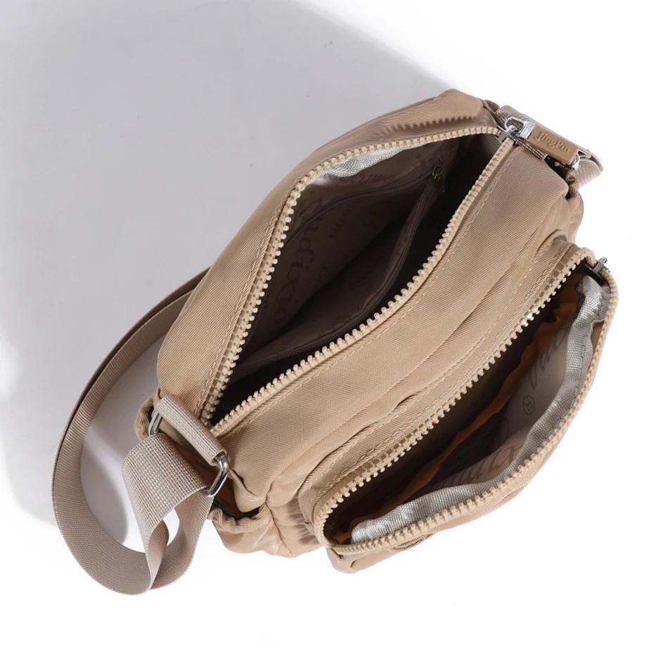Small canvas crossbody bags for women multi-pocket bags casual shoulder bags messenger bags