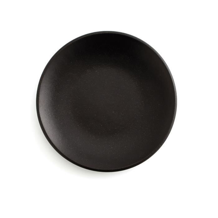 Assiette Plate Anaflor Vulcano Viande Faïence Noir 25 Cm (8 Unités)