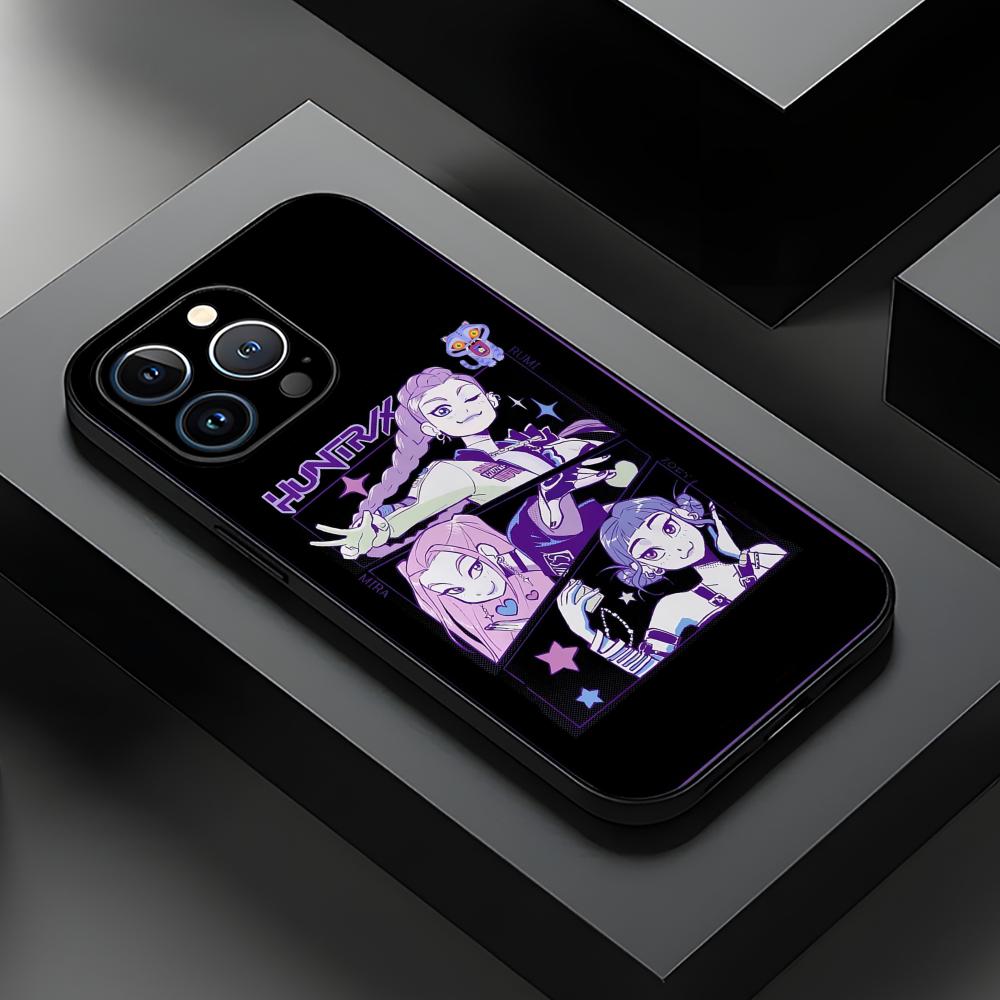 KPop Lovci démonů Jinu Pouzdro na telefon pro iPhone 16 16e 15 14 13 12 11 XS XR Plus Mini Pro Max Měkký černý Nárazuvzdorný kryt