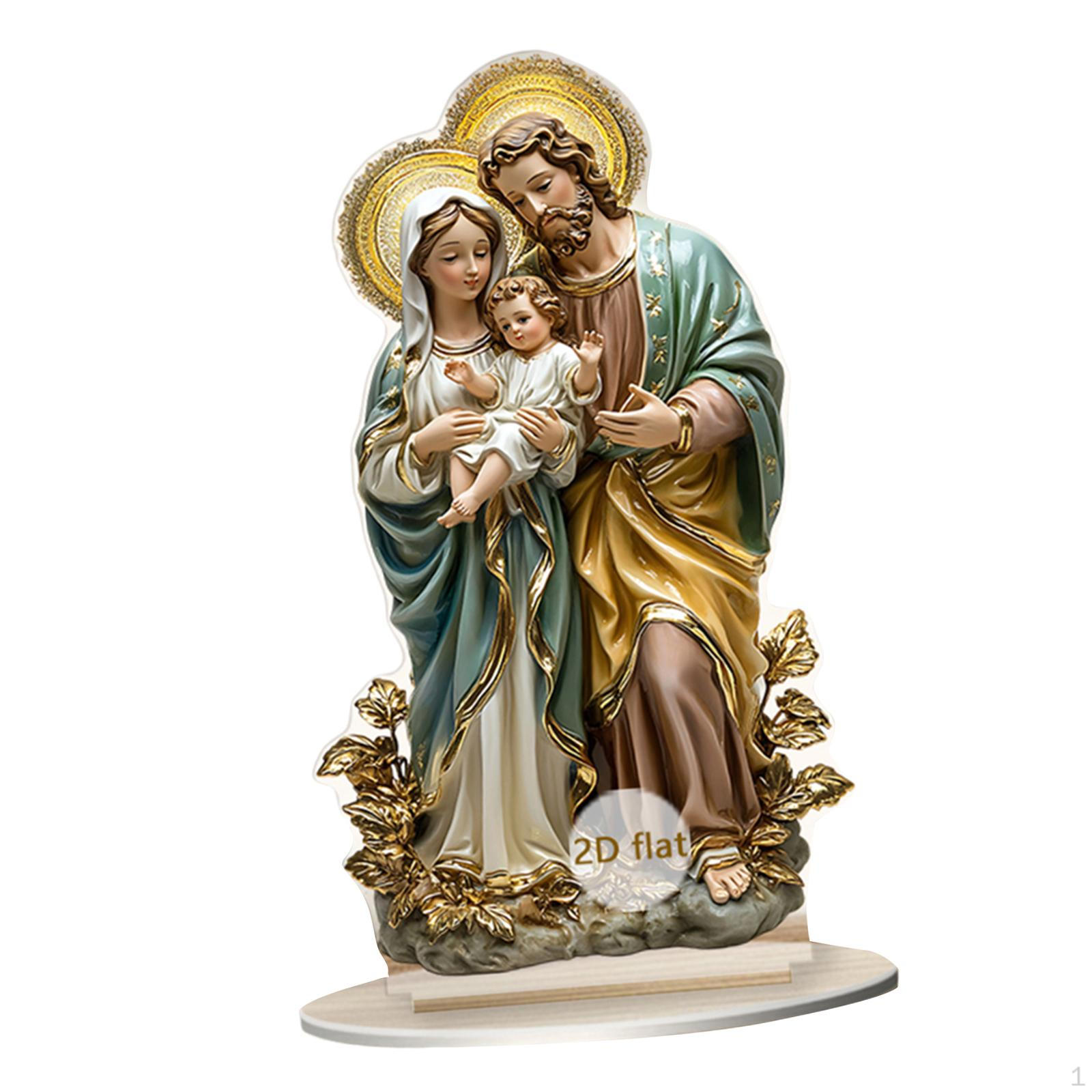 

2D Holy Family Decoration ,Acrylic Art Craft ,Collectibles, Christmas Ornament, Religious Home Decor 11.4cmx20cm