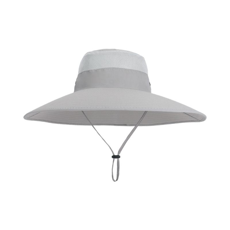 Summer Widened Brim Sun Hat Men's Outdoor Mountaineering Fishing Sun Protection Hat Quick Drying Waterproof Breathable Bucket Hat