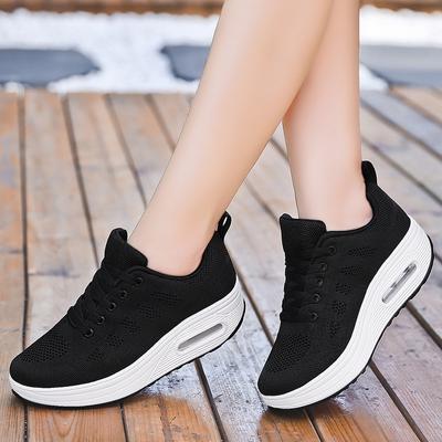 Mesh Women's Shoes Spring and Summer New Breathable Single-layer Shoes Women's Thick-soled High-looking Lightweight Comfortable Trendy Sports Shoes