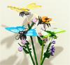 Flower Bouquet Insect Bouquet Bonsai Potted Plant Building Block Set Block Bricks Scale Model Home Decoration Toy For Kids  Children