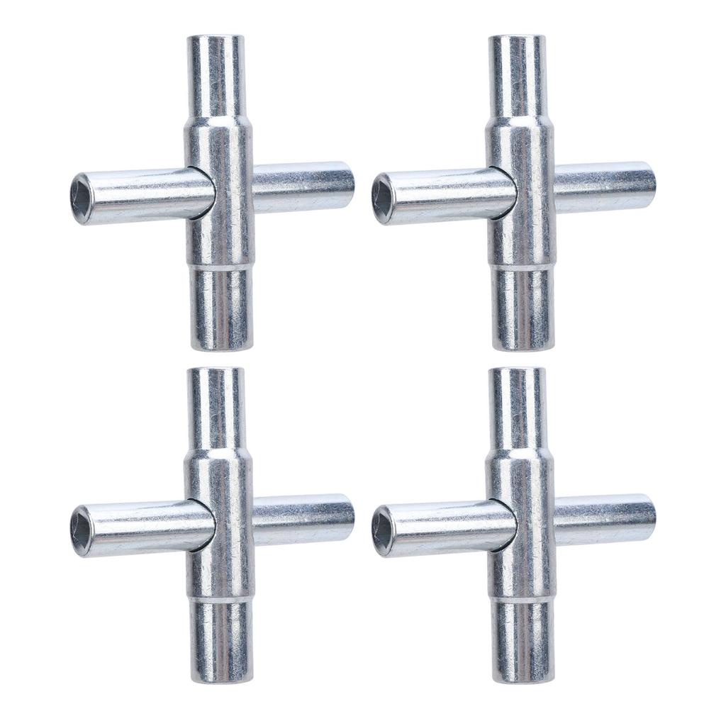 4 szt. 4-kierunkowy klucz do zaworu czerpalnego Zestaw kluczy do wody Klucz Zawór do kranu zewnętrznego Narzędzie Klucz do kurka 14 932 516 1132in