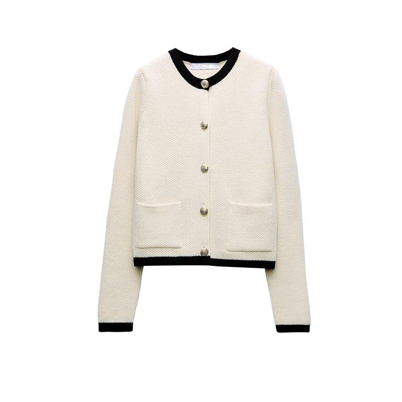 Spring New Arrival Classic Style Easiest for Match Decorated Row Button Knitting Outwear 6427034 3991001 6427124