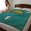 Throw High-Density Short Plush Blanket For Sofa Nap Air-Conditioned Room Soft Skin-Friendly Joan Cornella Art
