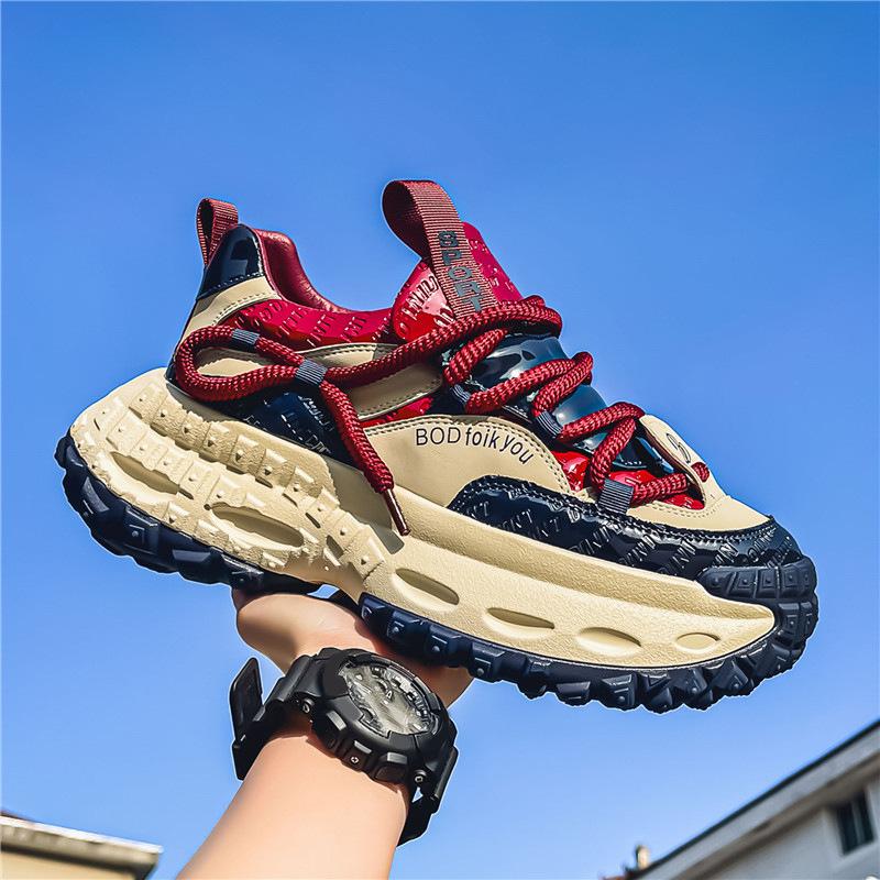 

Men s shoes summer new thick-soled non-slip wear-resistant casual shoes men s tire soles sports trend dad shoes 39