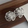 925 Silver Vintage Earrings For Women Trendy Simple Flower Earring Jewelry Prevent Allergy Party Accessories