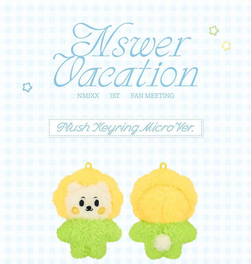 (PLÜSCH 10cm / PLÜSCH SCHLÜSSELANHÄNGER Mikro-Version) NMIXX [NSWER VACATION] OFFIZIELLES MD