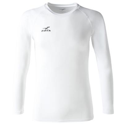 FINTA Stretch Long Sleeve Cool Neck Undershirt FT5997 Size M Soccer/Futsal (0100) White,