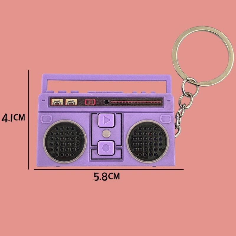 Retro Tape Recorder Mini Recording Keychain, Personalized Radio Couple Gift, Creative Pendant Decoration Ornament