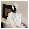 New pleated shoulder bag simple casual large-capacity tote bag women's versatile commuter handbag