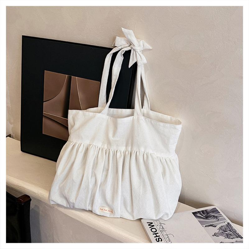 New pleated shoulder bag simple casual large-capacity tote bag women's versatile commuter handbag
